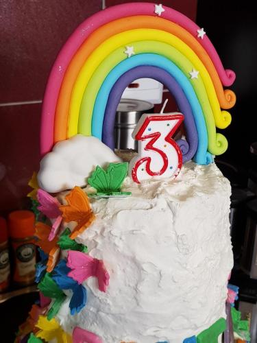Rainbow Themed 3D Cake