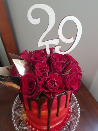 Fresh Flower Topped Cake