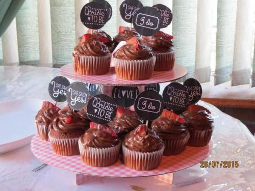 Chocolate Mousse Cupcakes with Party Toppers