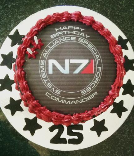 N7 Mass Effect Gamer Cake 2